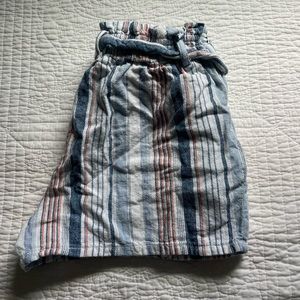 Striped Linen Shorts